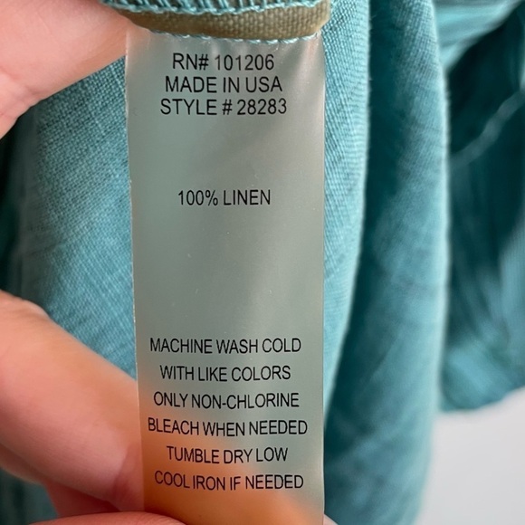 Soft Surroundings Simplicity Striped 100% Linen Tunic Top, Size S - Picture 7 of 7